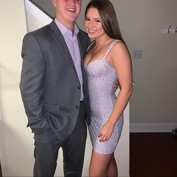 Lilac Rhinestone Dress - Picture 3 of 3